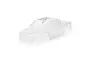A clear, unpainted Pro-Line RC truck body shell viewed from a high angle against a white background.
