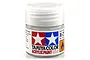 A 10ml glass jar of Tamiya X-21 Flat Base acrylic paint with a white screw-on cap, set against a plain white background.
