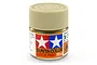 A small glass jar of Tamiya X-31 Titanium Gold gloss acrylic paint with a tan screw-on cap, set against a plain white background.