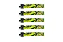Five BetaFPV LAVA Series II 1S LiPo batteries, each 320mAh 95C, arranged vertically against a white background.