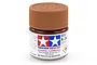 A 10ml glass jar of Tamiya X-34 Metallic Brown gloss acrylic paint with a brown plastic screw-top lid against a white background.