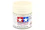 A small 10ml glass jar of Tamiya X-35 Semi-Gloss Clear acrylic paint with a white plastic screw-top lid against a white background.