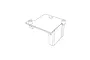 A black and white line drawing of an MJX RC upper servo mount spare part.