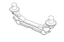 A black and white line drawing of an MJX RC front body post mount component.