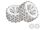MJX RC All Terrain Tyres on Black Rims - Glued Wheels 2Pcs 14300D2