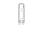 A technical line drawing of an MJX RC battery clip or hold-down component.