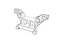 A black and white line drawing of an MJX RC front shock tower spare part.