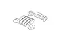 A black and white line drawing of two MJX RC body post mount components on a white background.