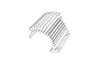 A line drawing of a curved aluminium heat sink designed for an RC motor.