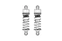 A line drawing illustration of two identical RC car shock absorbers side by side on a white background.
