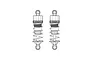 MJX RC Aluminium Front Adjustable Shocks 2Pcs 16510