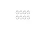 A line drawing of eight identical RC pivot balls arranged in two rows of four on a white background.