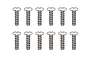 A line drawing illustration showing twelve identical binder head screws arranged in two rows of six.