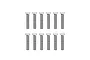 A digital line drawing showing twelve identical countersunk head screws arranged in two rows of six.
