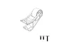 A black and white line drawing of an MJX RC wheelie bar assembly with three small screws shown below it.