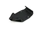 A black plastic front bumper for an RC car, shown from a high-angle perspective against a white background.
