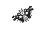 GPM Aluminium Front Steering Hubs 2Pcs - Black SCX6021-BK