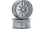LRP 1/10 10-Spoke Black Chrome Rims 2Pcs LRP-122022