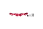 A red anodized aluminium rear shock tower for an RC car by GPM Racing, accompanied by six small black mounting screws.