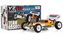 Team Associated YZ-10 Classic 1/10 scale 4WD electric RC buggy kit displayed next to its branded product packaging box.