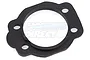 A black, flat, circular Rovan 1-degree rear hub shim with four mounting holes, isolated on a white background.