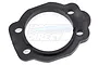 A black, flat, circular Rovan 3-degree rear hub shim with four mounting holes, shown against a white background.
