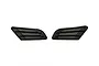 Two black plastic fender duct accessories for 1/10 scale RC car bodies, featuring a mesh grille design.