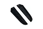 Two black plastic fender duct accessories for 1/10 scale RC car bodies.