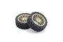 Kyosho 15 Spoke Gold Rim on Rally Tyres 2Pcs - Glued Wheels FATH708GM