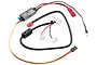 Dynamite 1/5 scale optical remote kill switch with wiring harness, connectors, and LED indicator on a white background.