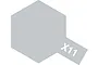 A graphic icon representing Tamiya X-11 paint, featuring a light grey hexagon shape with a small rectangular tab extending from the bottom right containing the text X11.