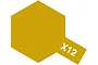 A gold-coloured hexagonal icon representing Tamiya X-12 Gold Leaf paint, featuring the text X12 in white on a protruding tab.