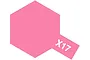 A graphic representation of the Tamiya X-17 Pink paint color, featuring a pink hexagon with the text X17 in white.