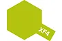 A graphic icon representing Tamiya XF-4 Yellow Green paint, featuring a hexagonal shape in a bright yellow-green color with the text XF4 in white.