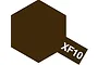 A brown hexagonal icon representing Tamiya XF-10 Flat Brown paint with the text XF10 in white.