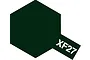 A graphic representation of the Tamiya XF-27 Black Green paint label featuring a dark green hexagon with the text XF27 in white.