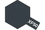 A digital swatch of Tamiya XF-50 Field Blue paint, represented as a dark blue-grey hexagon with the text XF50 in white.