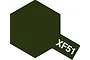 A digital swatch of Tamiya XF-51 Khaki Drab paint, represented as a dark olive green hexagon with the text XF51 in white.