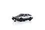Kyosho Mini-Z Toyota Sprinter Trueno AE86 painted body shell in white and black, featuring pop-up headlights and black wheels.