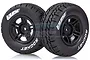 Louise 2.2/3.0" Rocket Tyres on Black Rims - Glued Wheels 2Pcs L-T3154SBTR
