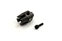A Kyosho rear centre driveshaft cup and a small grub screw on a white background.