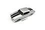A silver Kyosho 1/10 scale Chevy Chevelle SS 454 RC car body shell with black racing stripes, shown from a high-angle view on a white background.