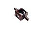 A dark metallic RC inner driveshaft coupler with a U-joint style design, shown against a plain white background.