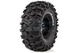 Louise 1.9" CR Rowdy Tyres on Black 9 Spoke Rims - Glued Wheels 2Pcs L-T3233VB