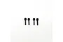 Four black metal partial thread grub shaft screws arranged in a row against a white background.