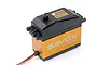 Savox SV-0235MG digital metal geared servo with an orange aluminum case and black plastic top, shown against a white background.