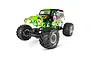 Axial SMT10 Grave Digger monster truck RC vehicle with green and black body, large off-road tires, and detailed skull graphics.