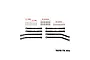 GPM Racing black aluminium suspension linkage set with screws and ball ends, laid out on a white background.
