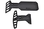 Two black RPM RC front and rear bumpers for 1/28 scale RC cars, featuring a textured plastic finish and embossed RPM branding.