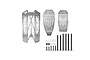 GPM stainless steel chassis skid plate set for Arrma Senton RC vehicle, including main plate, two smaller guards, screws, spacers, and nuts.